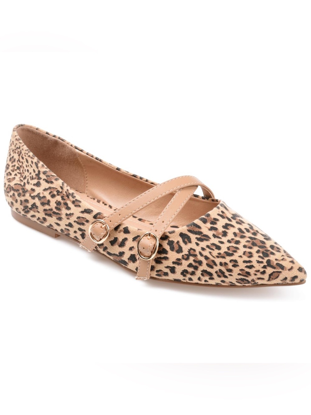 🌺 NWOT Journee Collection Patricia Mary Jane Leopard Flats